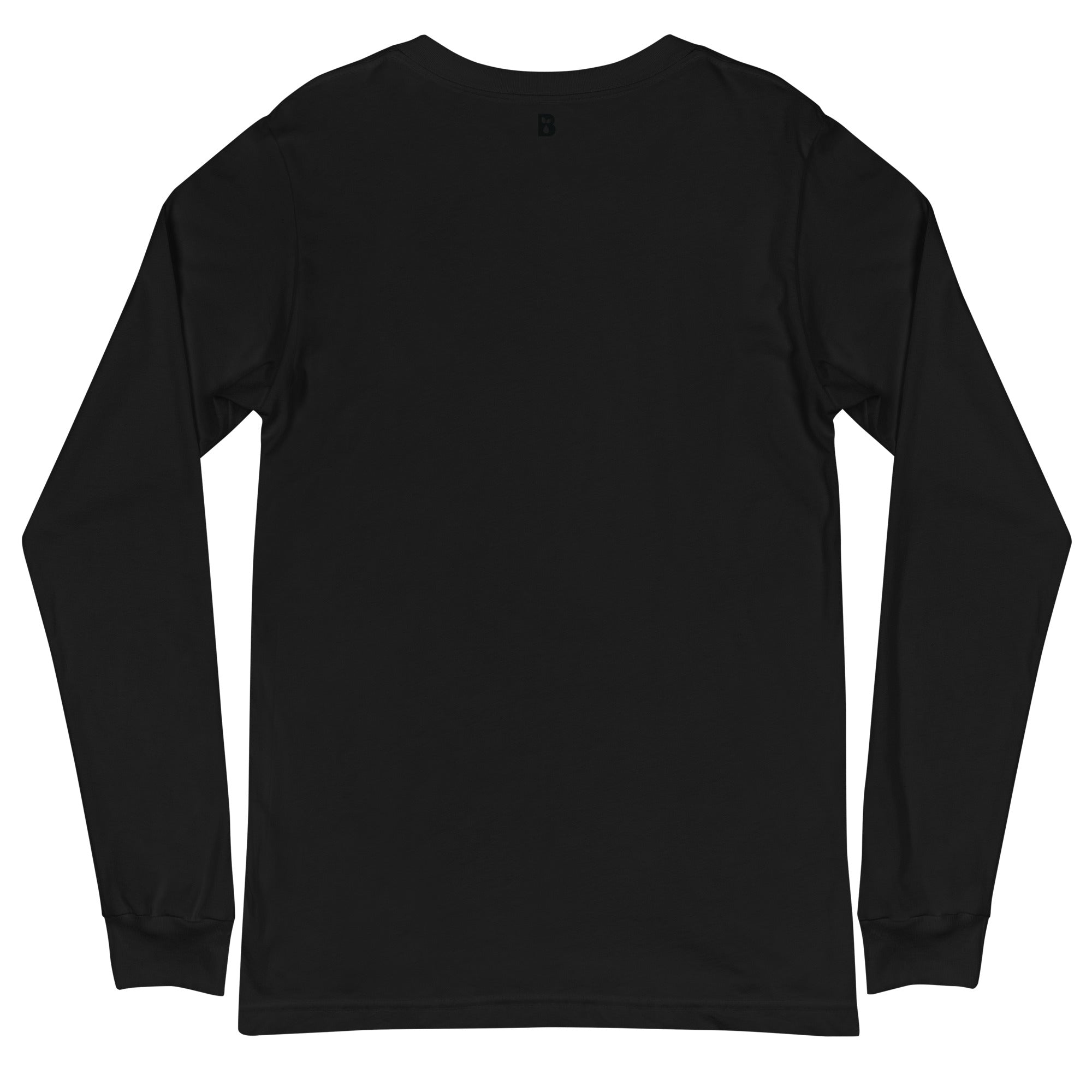 Bewell wellness shots unisex long sleeve tee black back 61